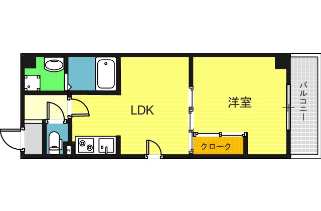 ネオ スプリング(1LDK/4階)の間取り写真