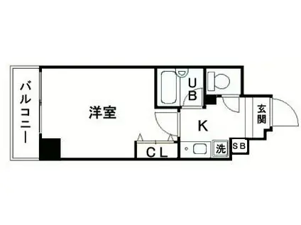 エスリード三宮フラワーロード(1K/8階)の間取り写真