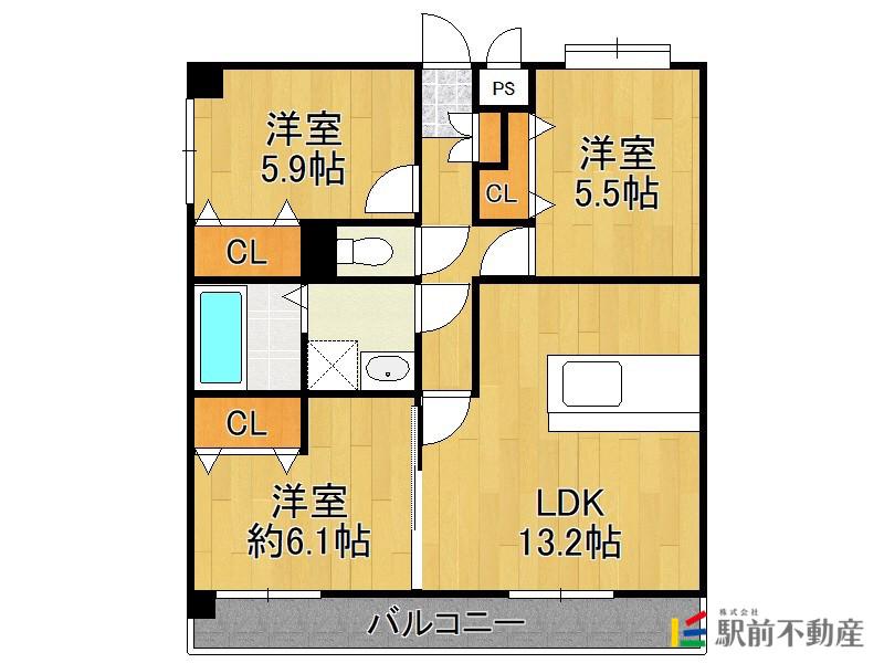 GRAND CHORD(3LDK/2階)の間取り写真