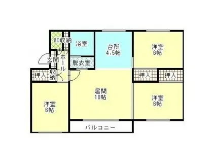 ホースウィン4(3LDK/2階)の間取り写真