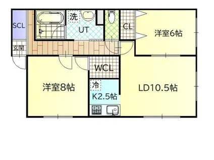 KA PILINA(2LDK/1階)の間取り写真