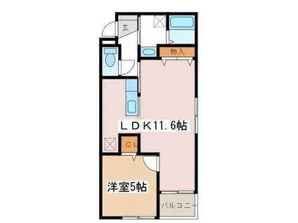 AJARI HOUSE(1LDK/2階)の間取り写真