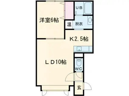 K.M.K(1LDK/1階)の間取り写真