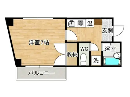 エンジョイスペースオカダ(1K/3階)の間取り写真