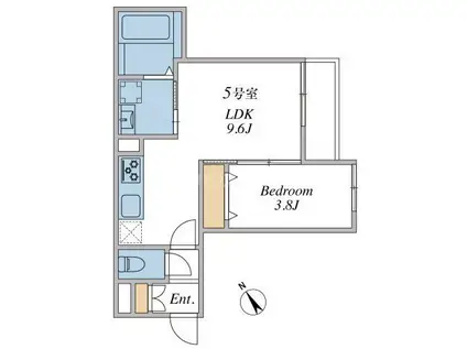 ウィンドテラスみどり台(1LDK/1階)の間取り写真