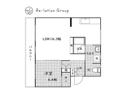 RE LUFFY ウエスト(1LDK/2階)の間取り写真