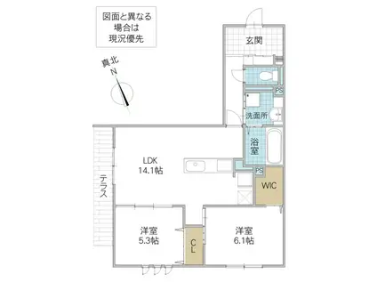 DS LIEN D D号地(2LDK/1階)の間取り写真