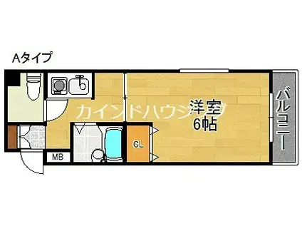 プチメゾン(1K/6階)の間取り写真