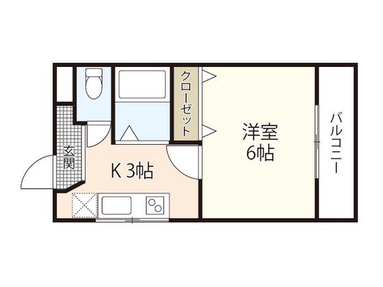 アイレスト白島九軒町(1K/3階)の間取り写真