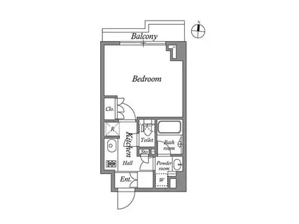 レジデンス清澄白河スクエア(1K/5階)の間取り写真