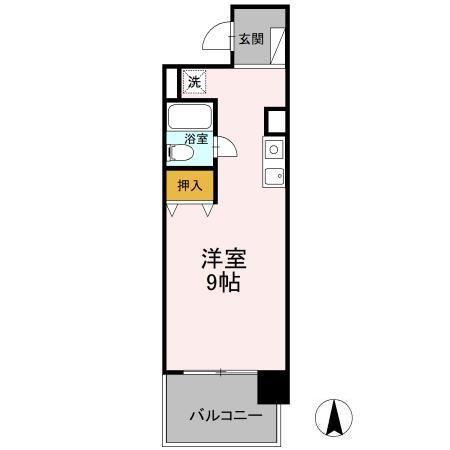 スカイパーク北本町(ワンルーム/1階)の間取り写真