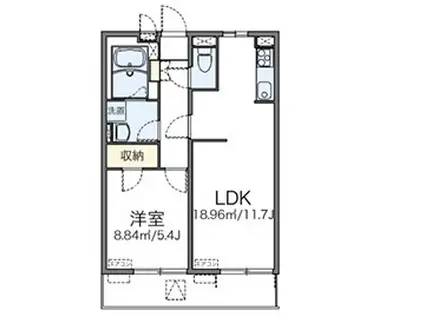 レオネクストタウンコートIII(1LDK/1階)の間取り写真