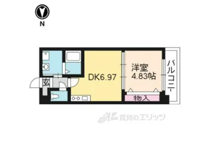 プログレスふなはし(1DK/3階)の間取り写真