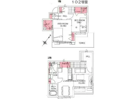 MAGNOLIA代官山 マグノリア代官山(2LDK/1階)の間取り写真