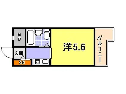 アルテハイム神戸・県庁前(ワンルーム/4階)の間取り写真
