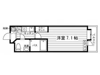 アークヒル玉川学園(1K/2階)の間取り写真