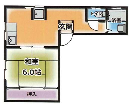 サニー神戸マンション(1DK/5階)の間取り写真