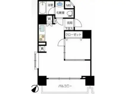 朝日ツイン目黒(1LDK/5階)の間取り写真