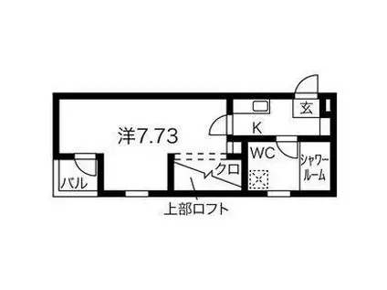 EAGLEHONJIN(1K/3階)の間取り写真