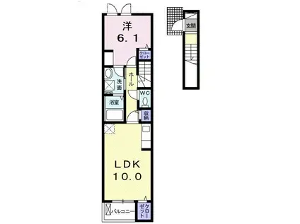 ブリッサ(1LDK/2階)の間取り写真