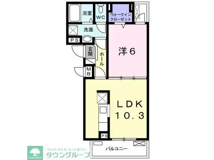 フォンテ・ピアット(1LDK/3階)の間取り写真