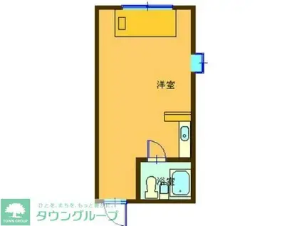 パトリエ本庄(ワンルーム/2階)の間取り写真