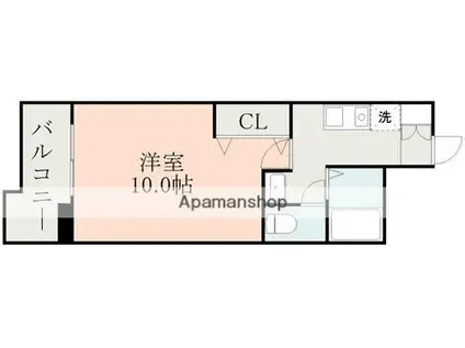 ライズ大江(1K/7階)の間取り写真