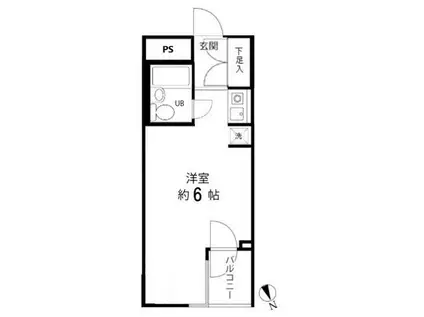 DELCCS神楽坂五軒町(ワンルーム/2階)の間取り写真