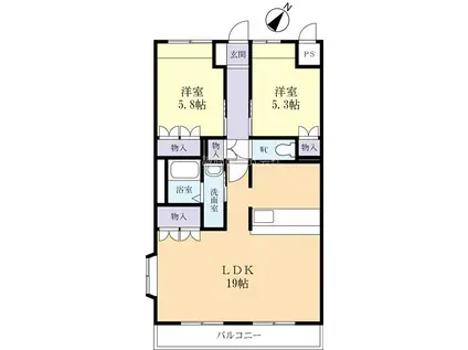 STABLE・PEER 太田屋(2LDK/4階)の間取り写真