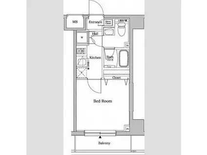 ラフィスタ蕨中央ヴェルシード(1K/7階)の間取り写真