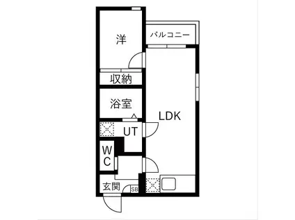 REVIVE豊田本町(1LDK/1階)の間取り写真