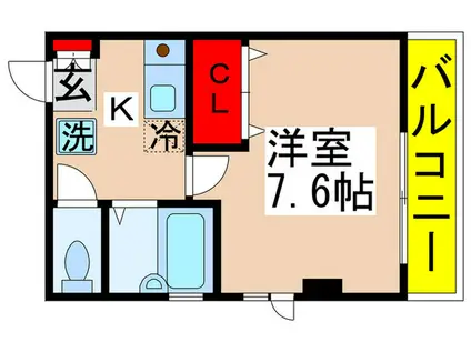 マキビル王子台(1K/4階)の間取り写真