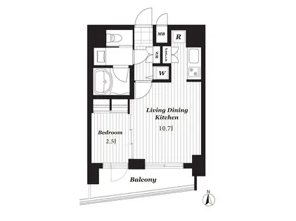 ダイナシティ上本町(1LDK/3階)の間取り写真