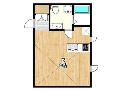 プリマルージュ松戸(ワンルーム/1階)の間取り写真