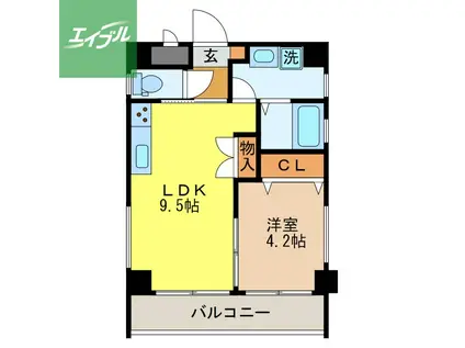 RESIDENCE玉園(1LDK/2階)の間取り写真