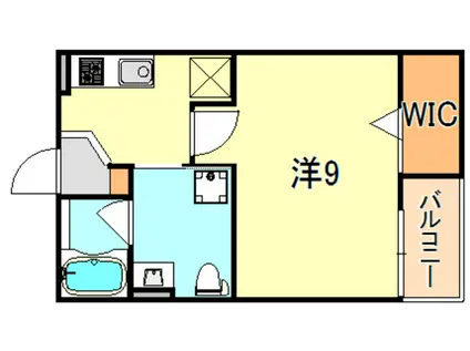 ASSO 西明石(1K/3階)の間取り写真
