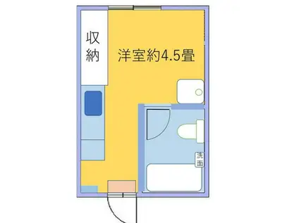 大島ビル(1K/3階)の間取り写真