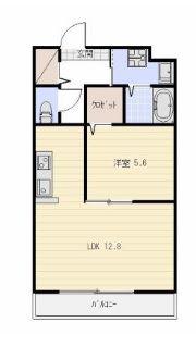 ラパノス(1LDK/1階)の間取り写真