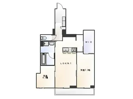 ヴェルサス(2LDK/2階)の間取り写真