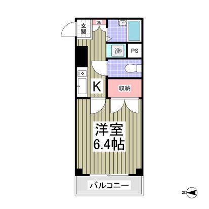 川口プラザE(1K/1階)の間取り写真