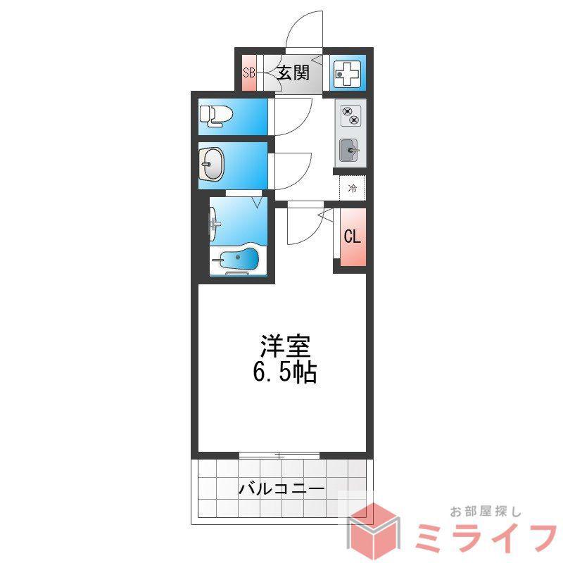 S-RESIDENCE布施AVENTRA(1K/10階)の間取り写真