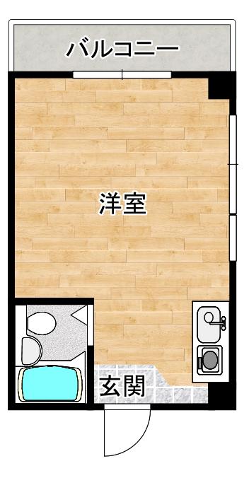トレックビル(ワンルーム/5階)の間取り写真