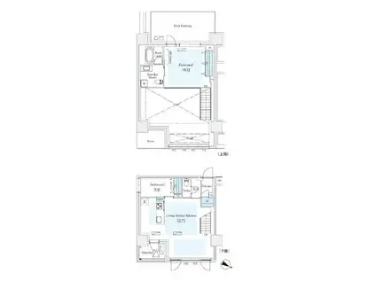 アーバンブリーズ恵比寿(2LDK/13階)の間取り写真