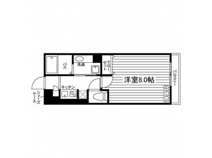 フェリーチェ花園 (1K/2階)の間取り写真