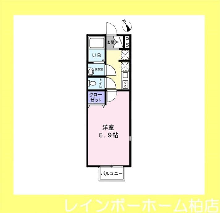 IRIS(1K/2階)の間取り写真