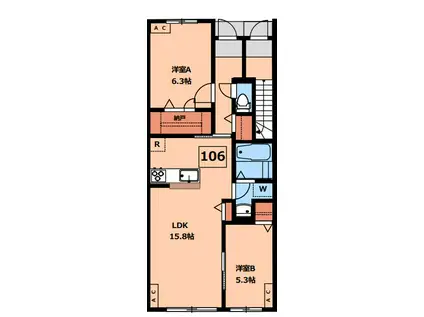 CLASIA JINDAIJI-クラシアジンダイジ-(2LDK/1階)の間取り写真