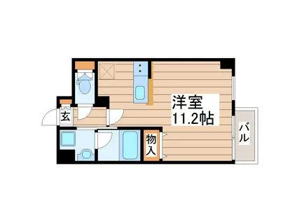 リライアンス河原町(ワンルーム/6階)の間取り写真