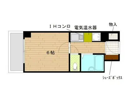 ウエストハウス IN LANI(ワンルーム/8階)の間取り写真