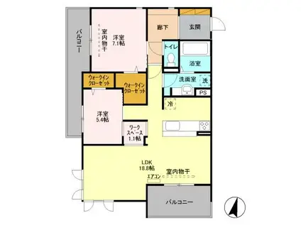 エムズ おおたか(2SLDK/2階)の間取り写真