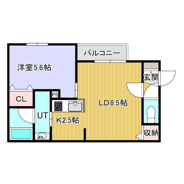 STARTING POINT(1LDK/2階)の間取り写真
